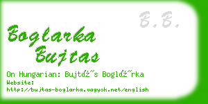 boglarka bujtas business card